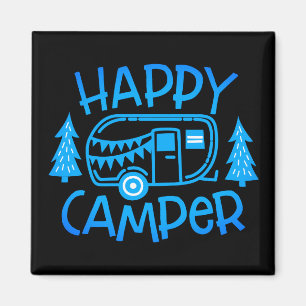 Happy Camper RV Travel Trailer Wanderlust Camping Magnet