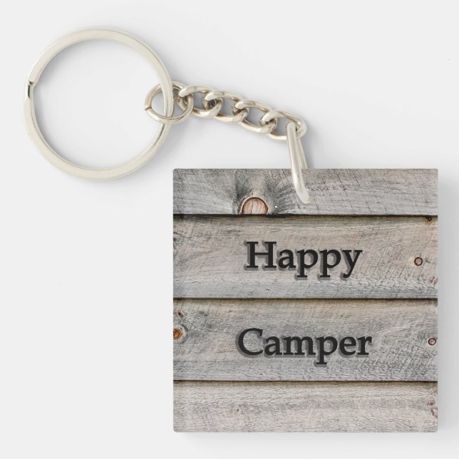 Happy Camper Schlüsselanhänger (Vorderseite)
