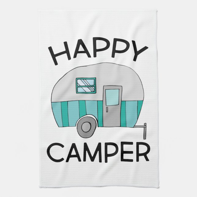 Happy Camper Sign Geschirrtuch (Vertikal)