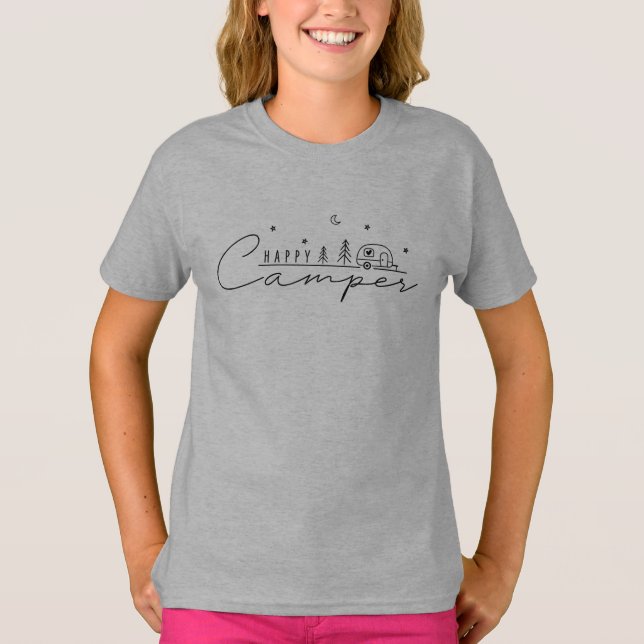 Happy Camper Silhouette T-Shirt (Vorderseite)
