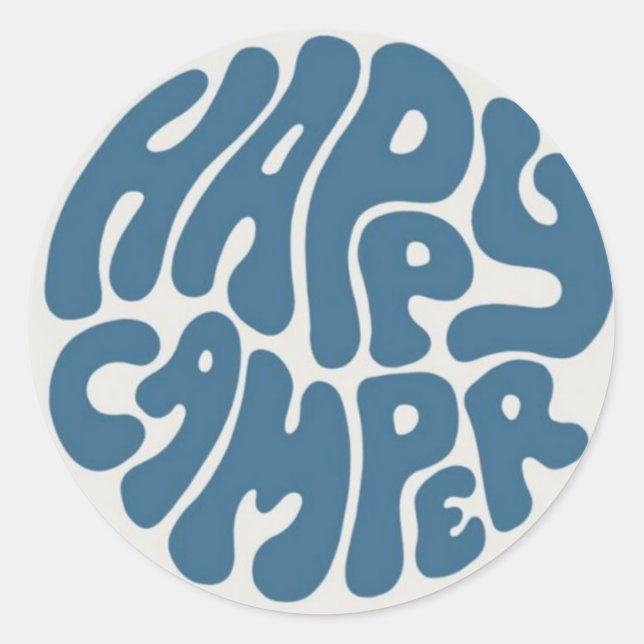 Happy Camper Sticker (Vorderseite)