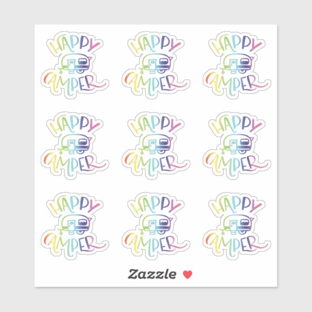 Happy Camper Sticker Pack (Blatt)