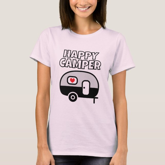 Happy Camper t shirt for camping lover (Vorderseite)