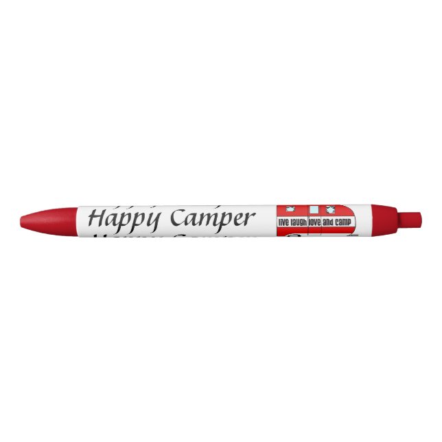 "Happy Camper" Tintenpatronen Kugelschreiber (Vorderseite)