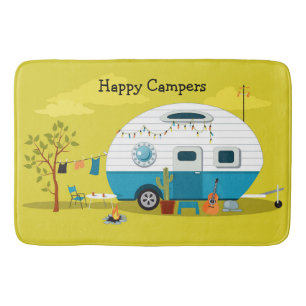 Happy Camper Trailer Badematte