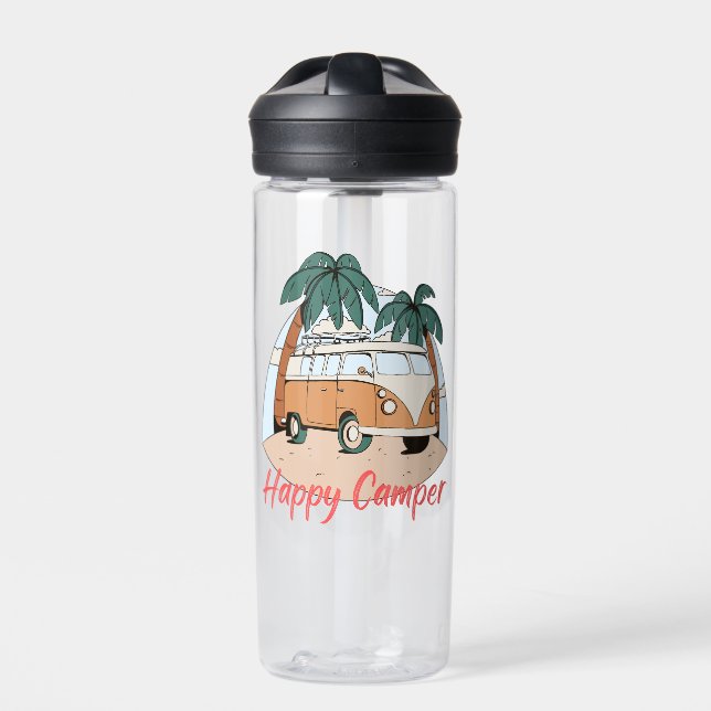 Happy Camper Trinkflasche (Vorderseite)