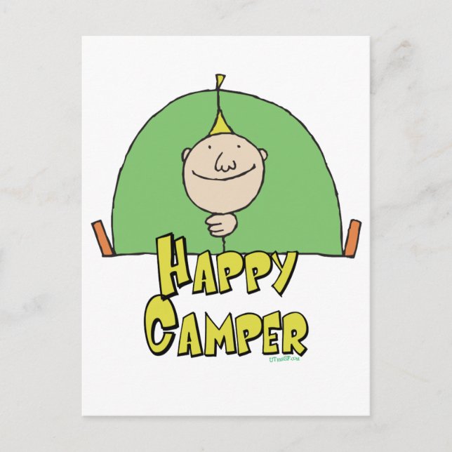 Happy Camper Typ Postkarte (Vorderseite)