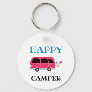 Happy Camper Van Niedlich Cartoon Custom  Schlüsselanhänger