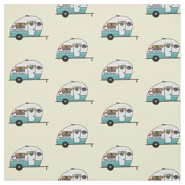 Happy Camper van Stoff (Muster)