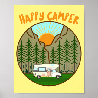 Happy Camper - Vanlife Grafik #7 Poster