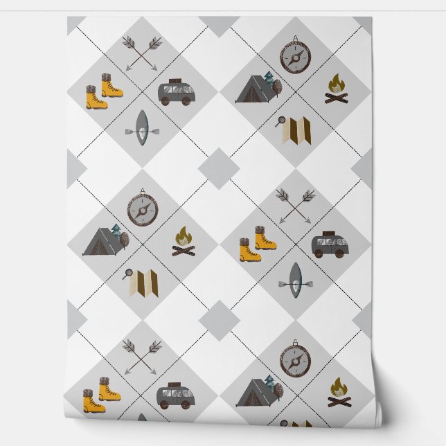 Happy Camper Wallpaper Tapete (Abrollen)