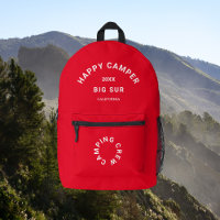 Happy Camper Wappen Camping Crew Retro Rot