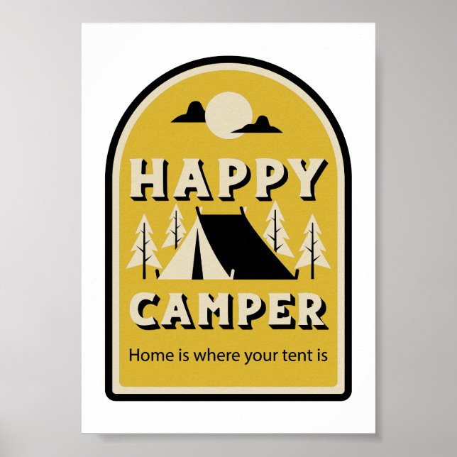 Happy Camper - Zuhause ist der Ort, an dem Ihr Zel Poster (Vorne)
