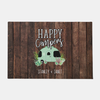 Happy Campers, Camping, RV, Motorhome, Trailer Fußmatte