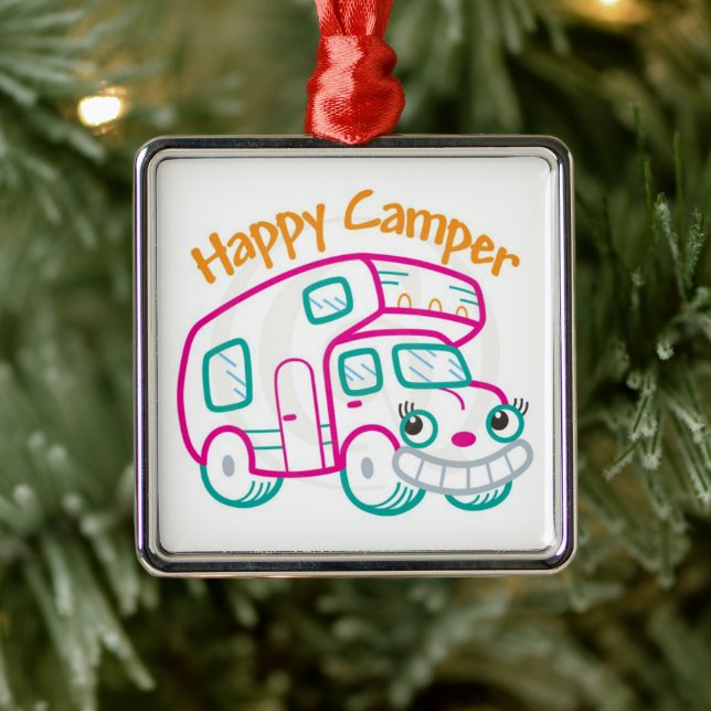 **HAPPY CAMPER'S CHRISTMAS ORNAMENT** ORNAMENT AUS METALL (Baum)