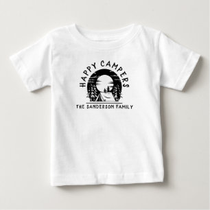 Happy Campers Familienname Camping Trip Schwarz-we Baby T-shirt