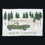 HAPPY CAMPERS LKW Camping RVing Bäume Wald Geschirrtuch<br><div class="desc">GLÜCKLICH! Ich möchte lieber RVing sein!! Was ist mit dir? Karo dir dieses süße LKW Camper Handtuch und Karo mein Geschäft für mehr passende Artikel wie Hemden, Magnete, Schlüsselanhänger, Kissen, Aufkleber und mehr. Und natürlich auch mehr RV, Campervan, Motorhome und Camping. Passen Sie diese Tasse mit einem Namen, Ihrem eigenen...</div>