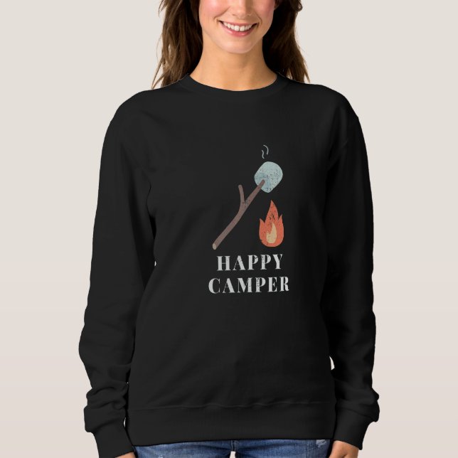 Happy Campers Marshmallows  Camping Smores Sweatshirt (Vorderseite)