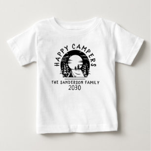 Happy Campers Name Year Family Camping Trip Baby T-shirt