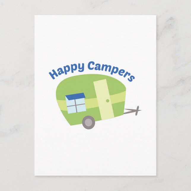 Happy Campers Postkarte (Vorderseite)