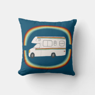 Happy Campers Rainbows Whimsical Motorhome RVing Kissen