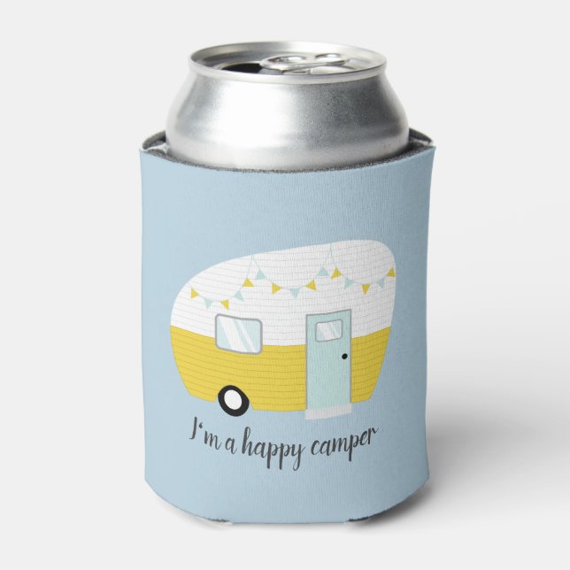 Happy Campers Retro Vintag Can Cooler Dosenkühler (Kanne Vorderseite)