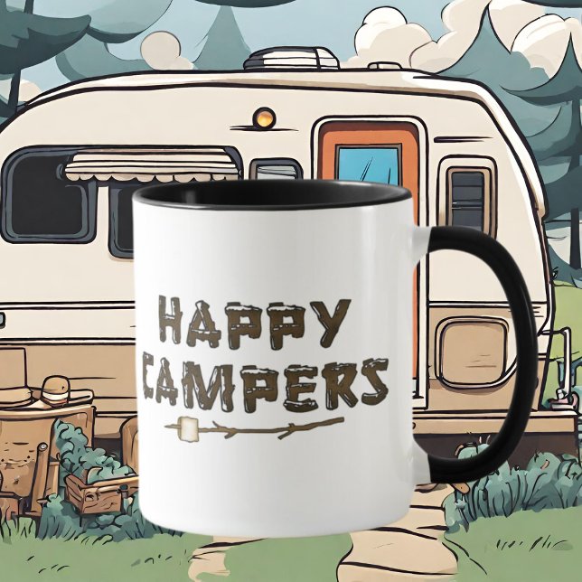 Happy Campers Spaß Kaffee Tasse (Von Creator hochgeladen)