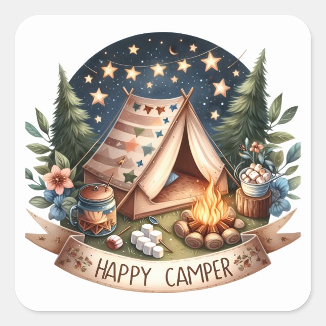 Happy Campers Summer Stickers (Vorderseite)