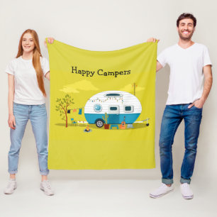 Happy Campers Trailer Fleecedecke