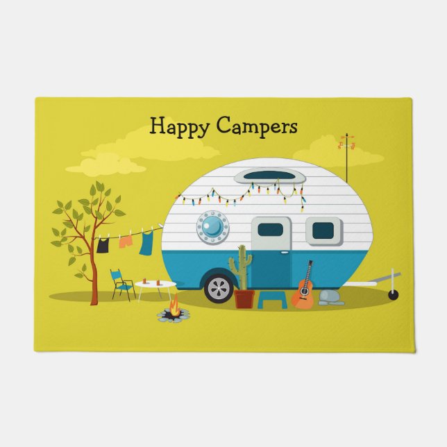 Happy Campers Trailer Fußmatte (Vorderseite)