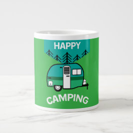 Happy Campers | Wohnwagen | Camper Throw Pillow Mu Jumbo-Tasse
