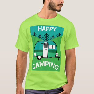 Happy Campers Wohnwagen Camper Throw Pillow Mu T-Shirt