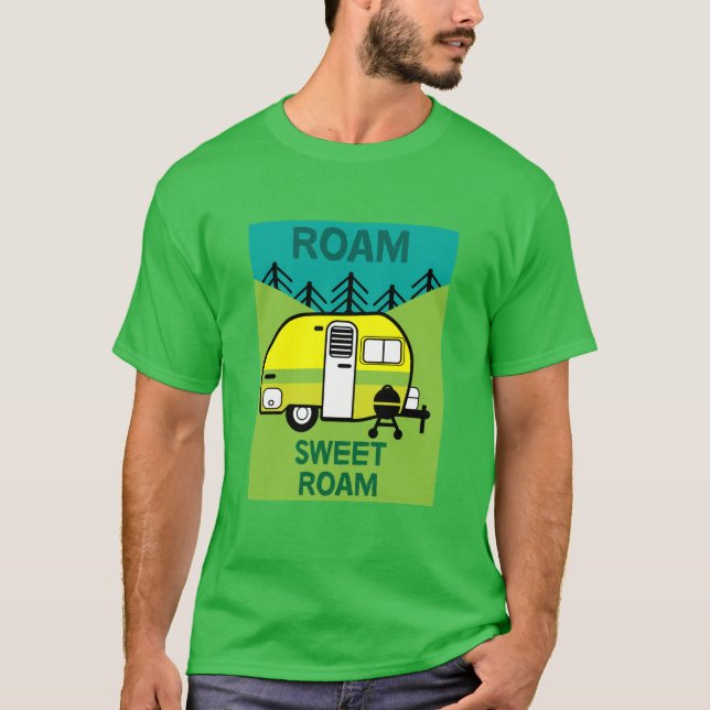 Happy Campers | Wohnwagen | Camper Throw Pillow Mu T-Shirt (Vorderseite)