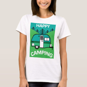 Happy Campers Wohnwagen Camper Throw Pillow Mu T-Shirt
