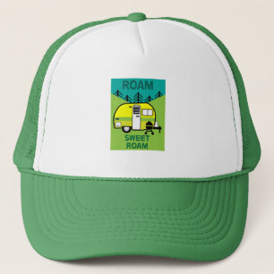 Happy Campers   Wohnwagen   Camper Throw Pillow Mu Truckerkappe