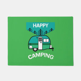 Happy Campers | Wohnwagen | Kampferwirbel Fußmatte