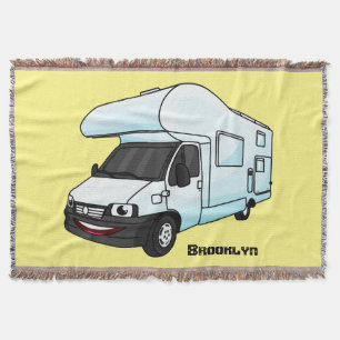 Happy campervan Cartoon Illustration Decke