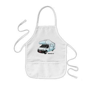 Happy campervan Cartoon Illustration Kinderschürze