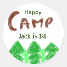 Happy Camping Camper ein Geburtstag Kinder Bäume H