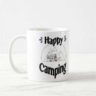 Happy Camping - fröhliches cooles Grafikdesign Kaffeetasse