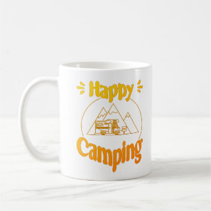 Happy Camping - fröhliches cooles Grafikdesign Kaffeetasse