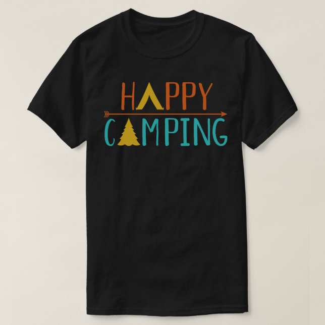 Happy Camping T-Shirt (Design vorne)