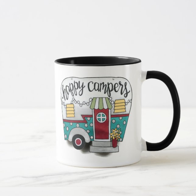 Happy Camping Trailer Tasse (Rechts)
