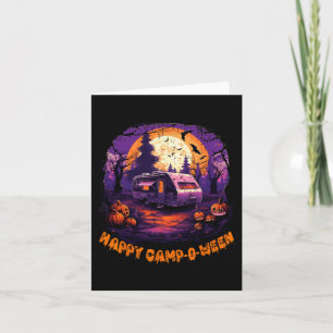 Happy CampOWeen Camping Halloween Kostüm Pumpkin Karte