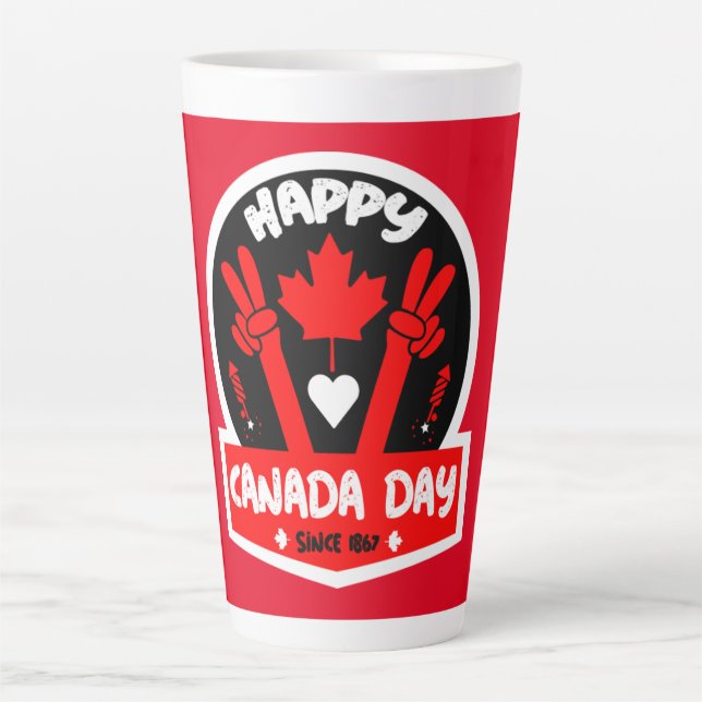 Happy Canada Day 1. Juli Kaffee Tasse (Vorderseite)