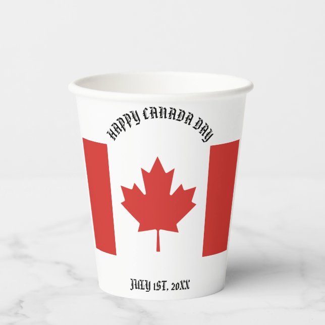 Happy Canada Day 1. Juli Party Pappbecher (Vorderseite)