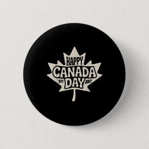 Happy Canada Day 2025 Vintage kanadische Flaggenma Button