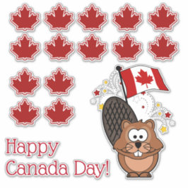 Happy Canada Day Aufkleber