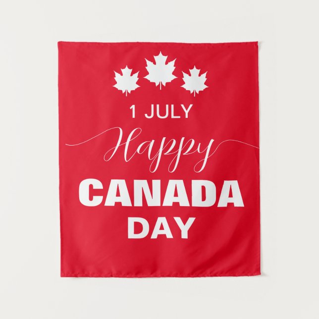 Happy Canada Day Backdrop Wandteppich (Vorderseite)