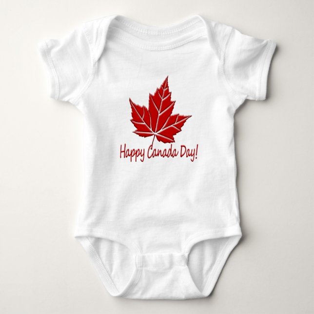 Happy Canada Day Bodysuit Canada Baby Souvenir Strampler (Vorderseite)